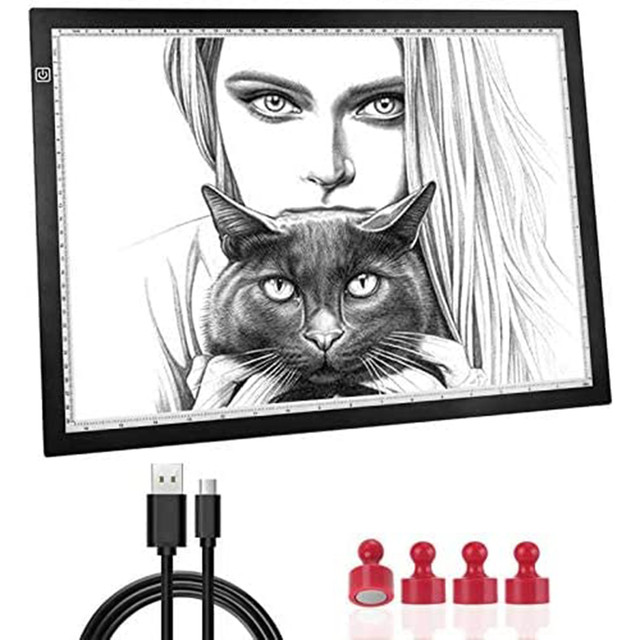 A3/a4 Light Box Led Light Box Ultra-thin Portable Light Pad Art Craft Light  Tracing Copy Board With Carry Case, For Artists - Digital Tablets -  AliExpress